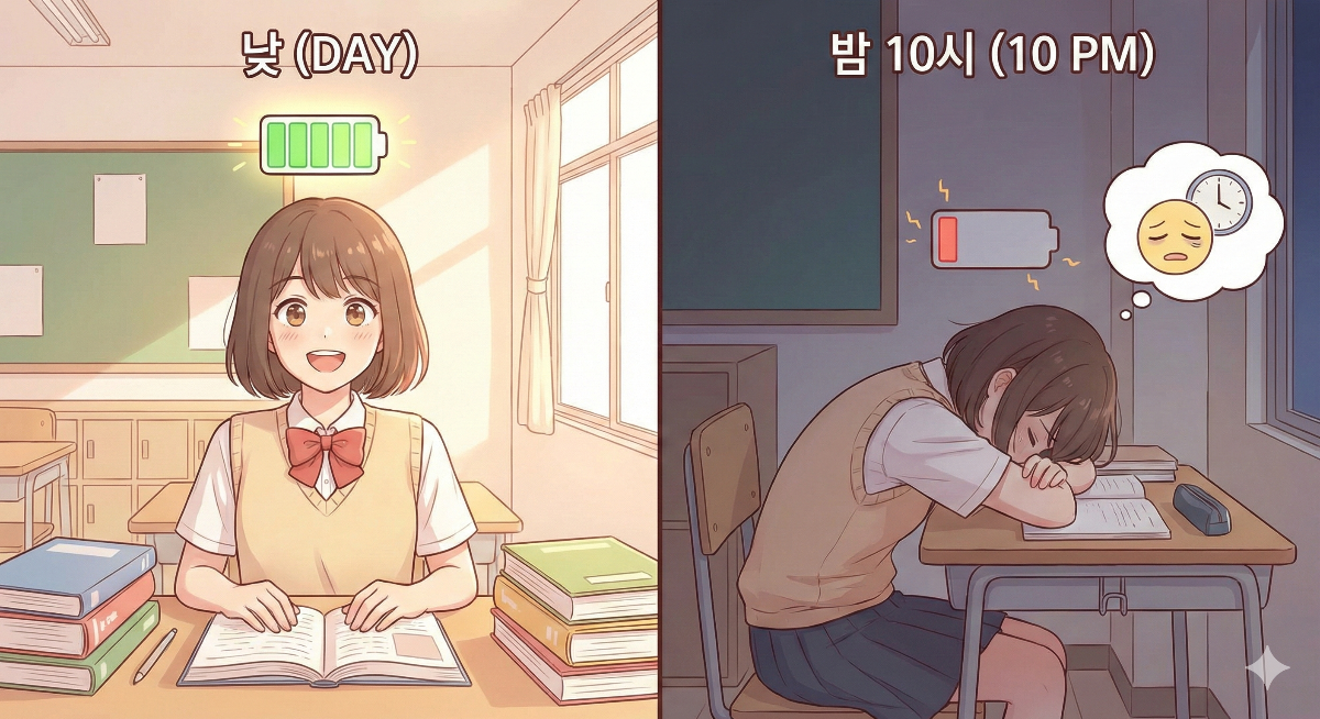 의지력 고갈 그래프