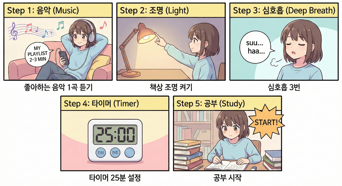 시작 루틴 예시